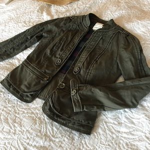 Anthropologie Elevenses Cropped Field Jacket